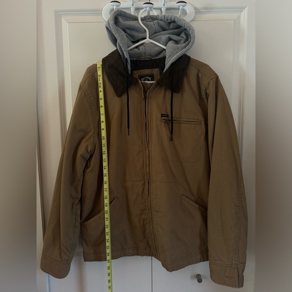 Billabong Men’s tan canvas jacket, men’s size large - Picture 7 of 14